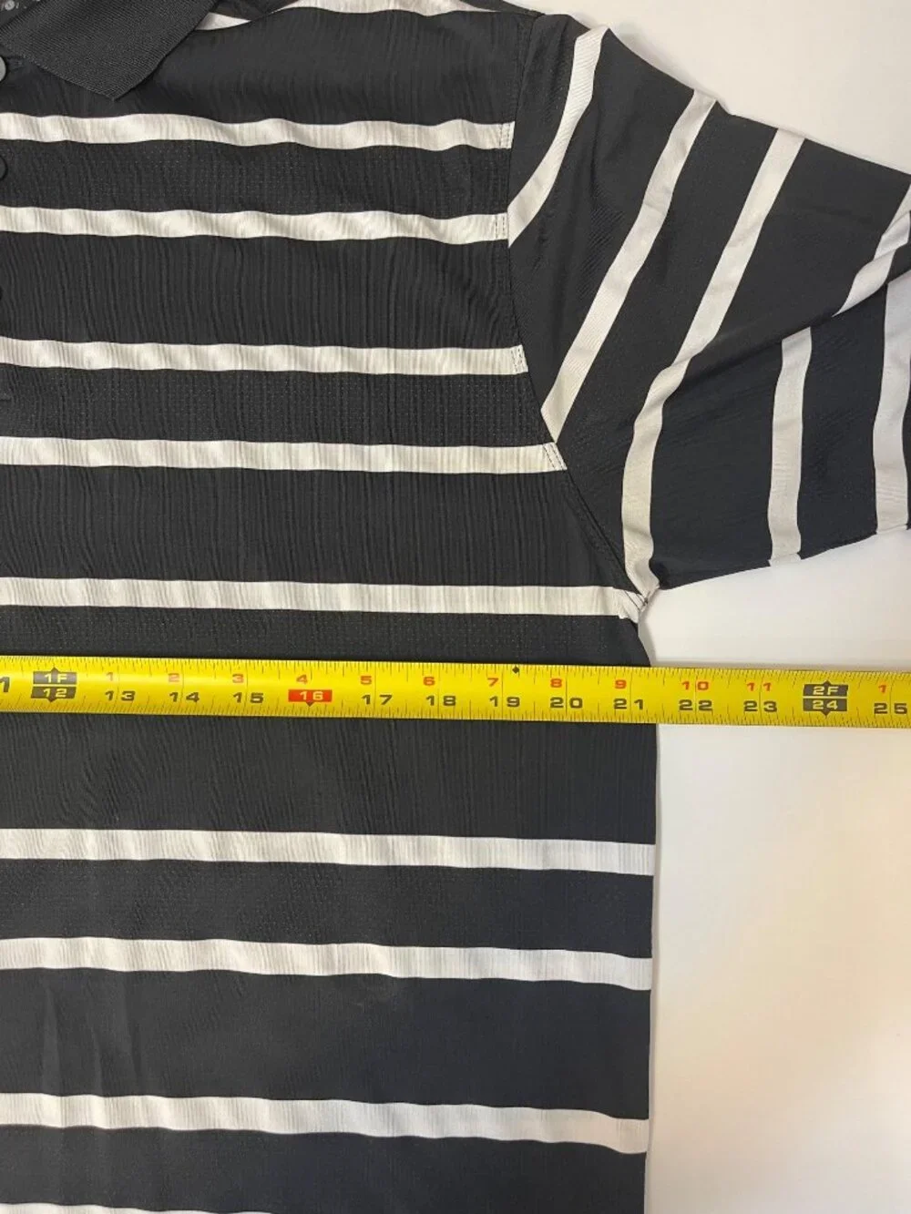 Nike Golf Dri-Fit SS Polo Men's Large Black/White Stripe